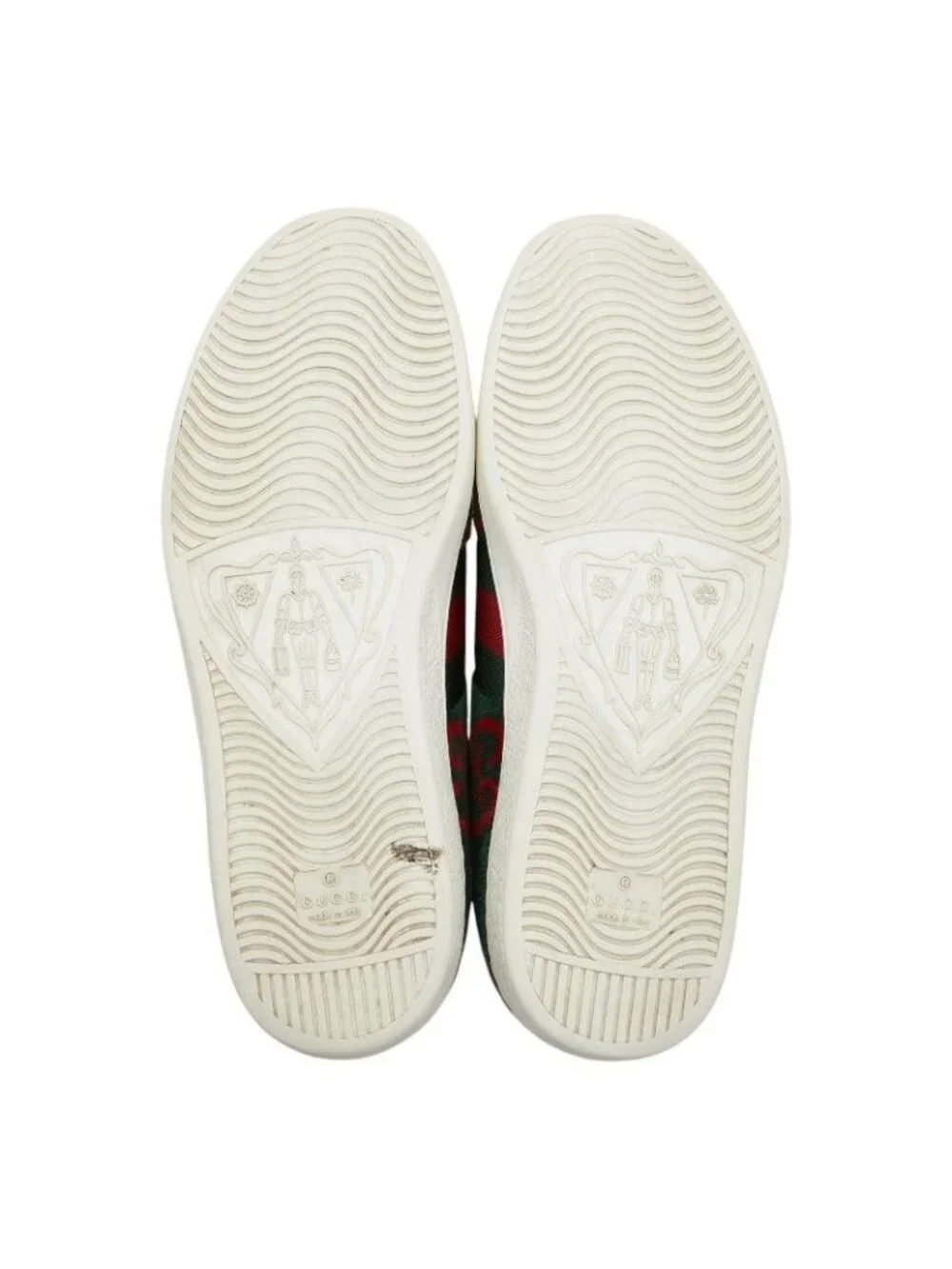 Gucci GG Terry Cloth 9 Green Red Pile Leather Sneaker